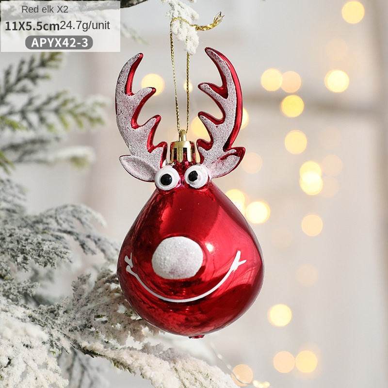 Christmas decorations, reindeer scene decorations, Christmas tree decorations, plastic ceiling ornaments, hanging balls — image 8