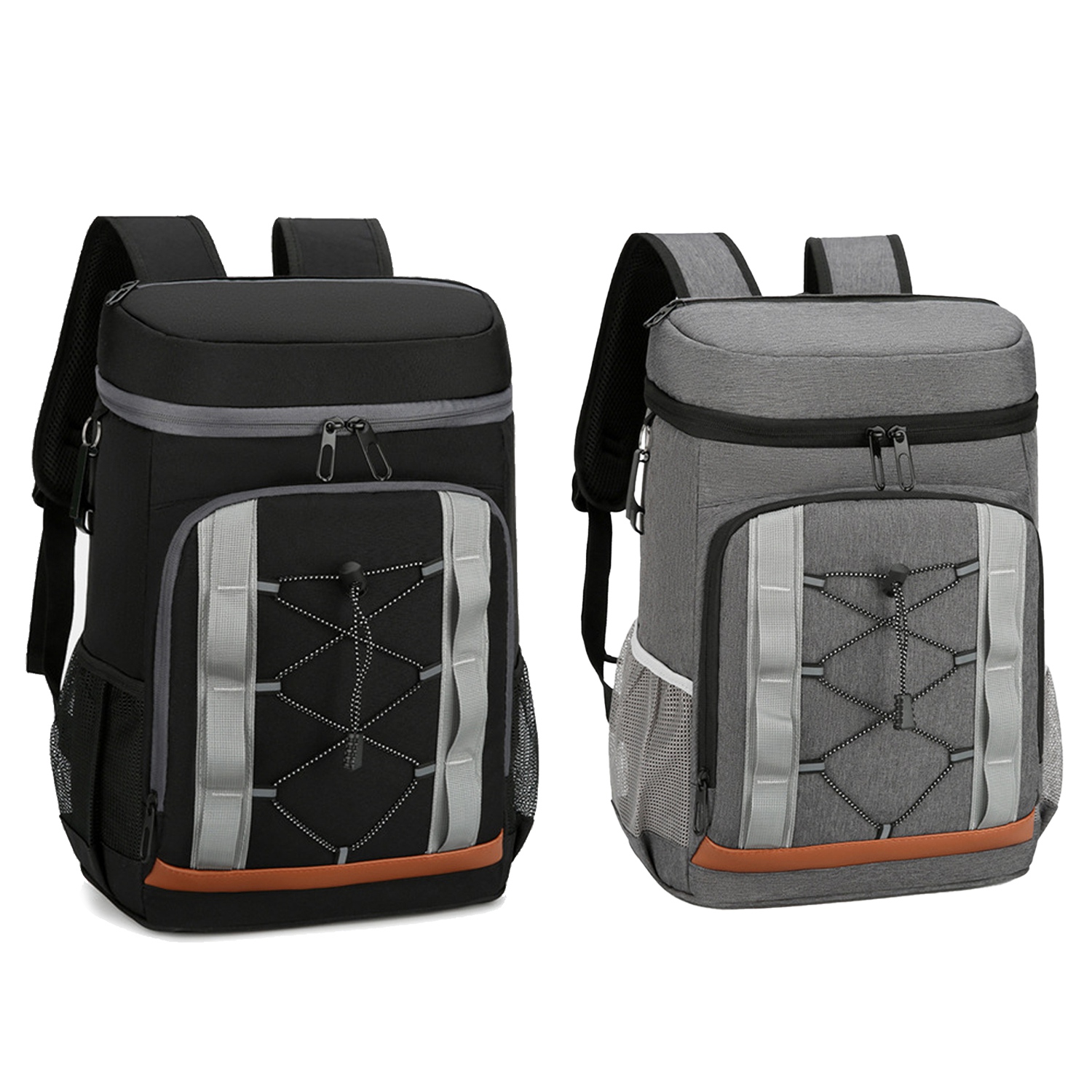Opciones Gris-Negro - 1 Pieza Bolsa de Enfrío para Caminar con 36 Cánicas Resistentes al Derrame y Aisladas, 25L / 6.6 Gal para Pícnic, Camping, Playa, Senderismo, Pesca y Viajes — imagen 1
