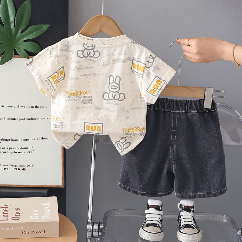 Conjunto de verano casual para bebés con diseño de conejo — imagen 5