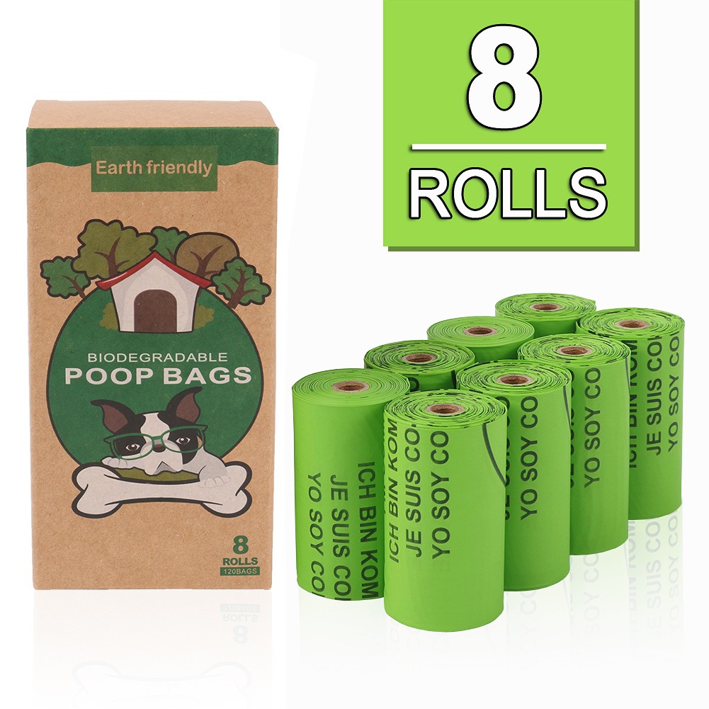 Bolsas biodegradables para heces de mascotas fabricadas con maíz y compostables — imagen 2