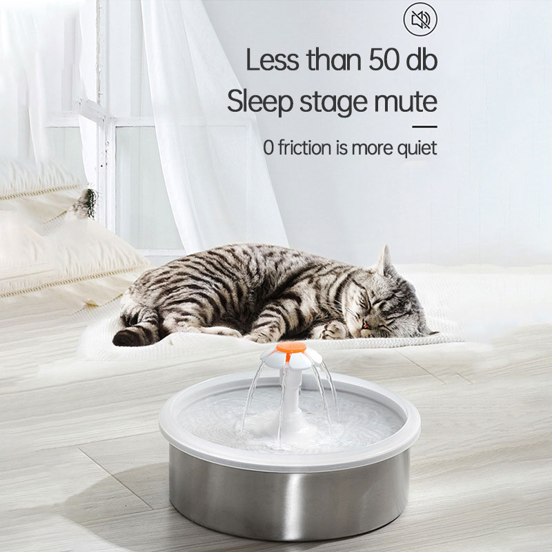 Stainless Steel Pet Fountain Large Capacity Water Circulation Drinking Water Dispenser Silent Water Feeder Pet Water Dispenser — image 1