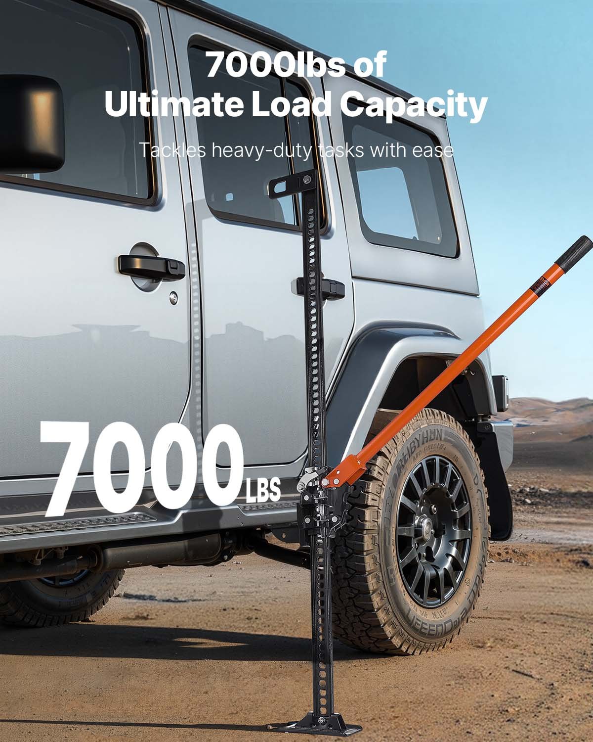 Grúa de Elevación para Caminos Rurales Off Road 7000 lbs Auge Alto Remolque de Cabrestante — imagen 2