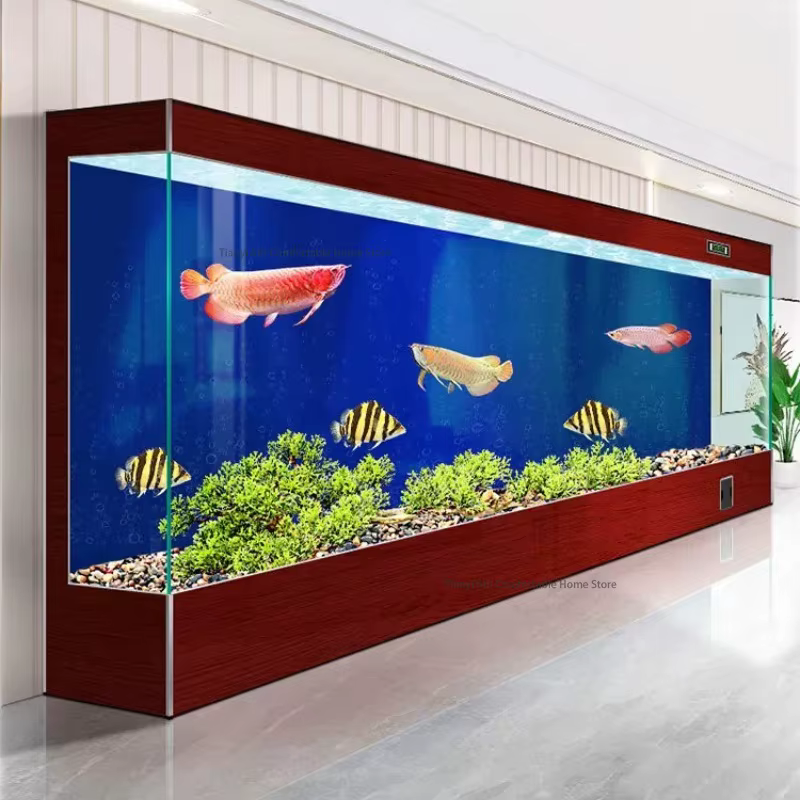 Acuario de Vidrio Ecológico Luxe Nórdico para Salón o Entrada - Diseño Italiano Minimalista Blanco Ultra — imagen 4