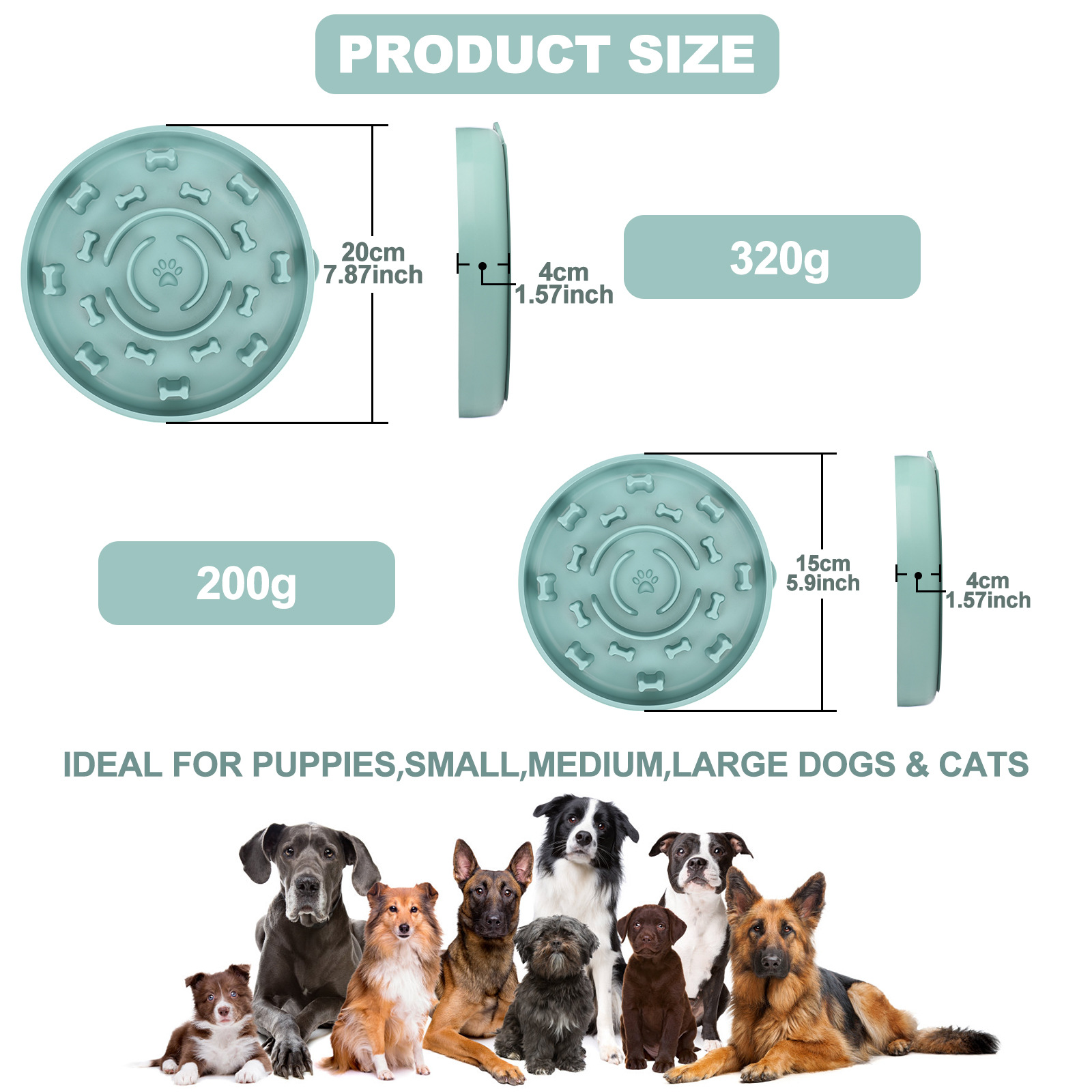 Pet Slow Food Bowl Pet Utensil Anti-Choking Slow Food Suction Cup Non-Slip Silicone Slow Food Bowl For Cats And Dogs — image 5