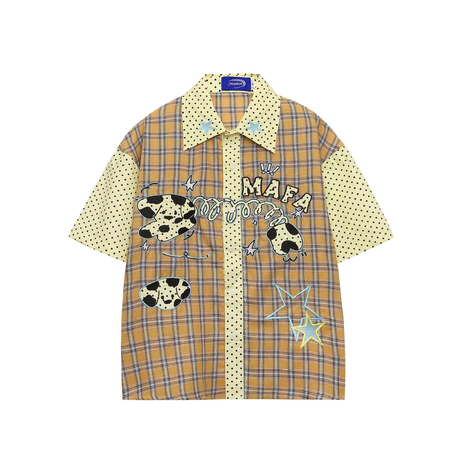 Spotted dog embroidered short sleeved shirt — image 5