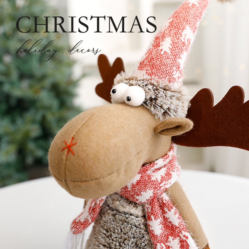 Reindeer Plush Christmas Decoration Ornament Window Display Decorative Figurine — image 2