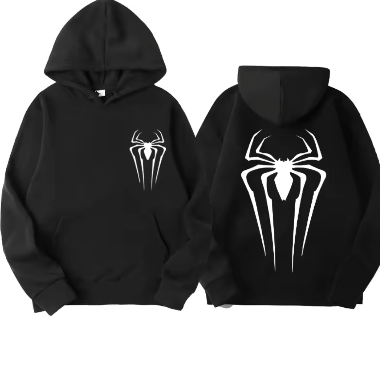 Dark Gothic Y2K Spider Print Hooded Sweatshirt Jacket — image 7
