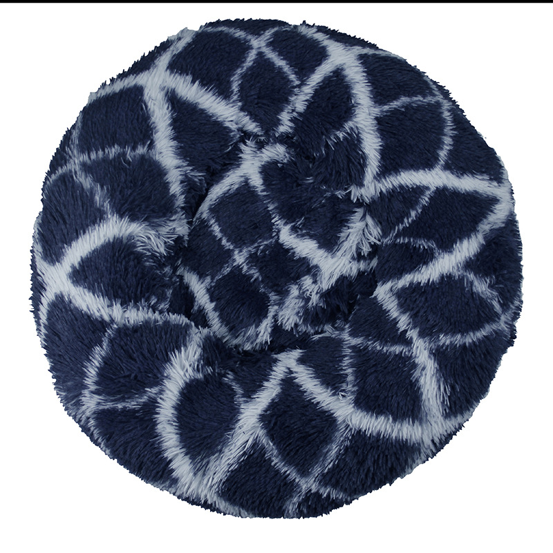 Dog Kennel Cat Kennel Plush Round Gradual Change Pet Kennel Dog Bed Winter Mat Gradual Change Pet Mattress Pet Supplies — image 3