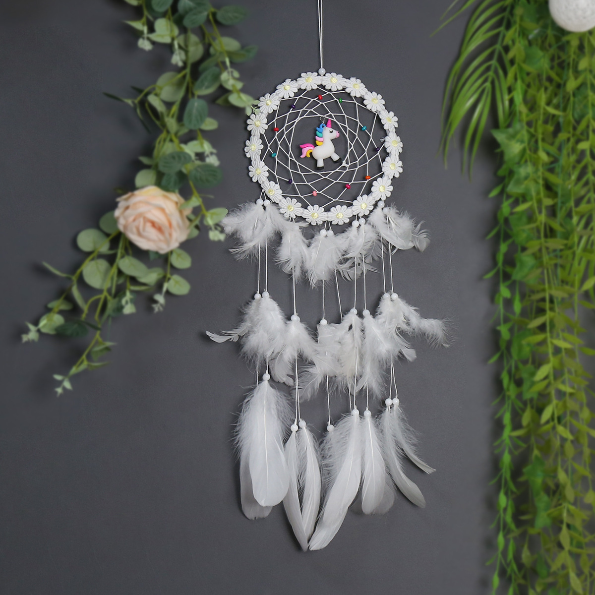 Bedroom Pendant Creative Unicorn Dream Catcher Sen Department Retro Shop Decoration Pendant Wedding Gift — image 9