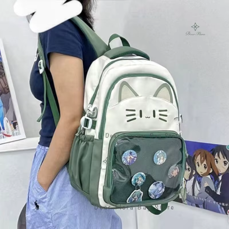 Mochilas de Gato Y2K Cutenas Capacidad Grande para Niñas Adolescentes Transparente y Tendencia — imagen 6