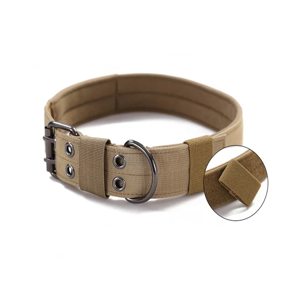 Cinturón de Perro Táctico Resistente en Nylon Grande con Correa Metálica para Actividades Al Aire Libre — imagen 2
