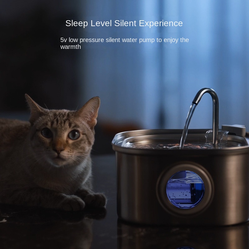 Stainless Steel Smart Pet Water Dispenser with Automatic Circulation and Filtration, Large Capacity Feeder for Cats and Dogs — image 3