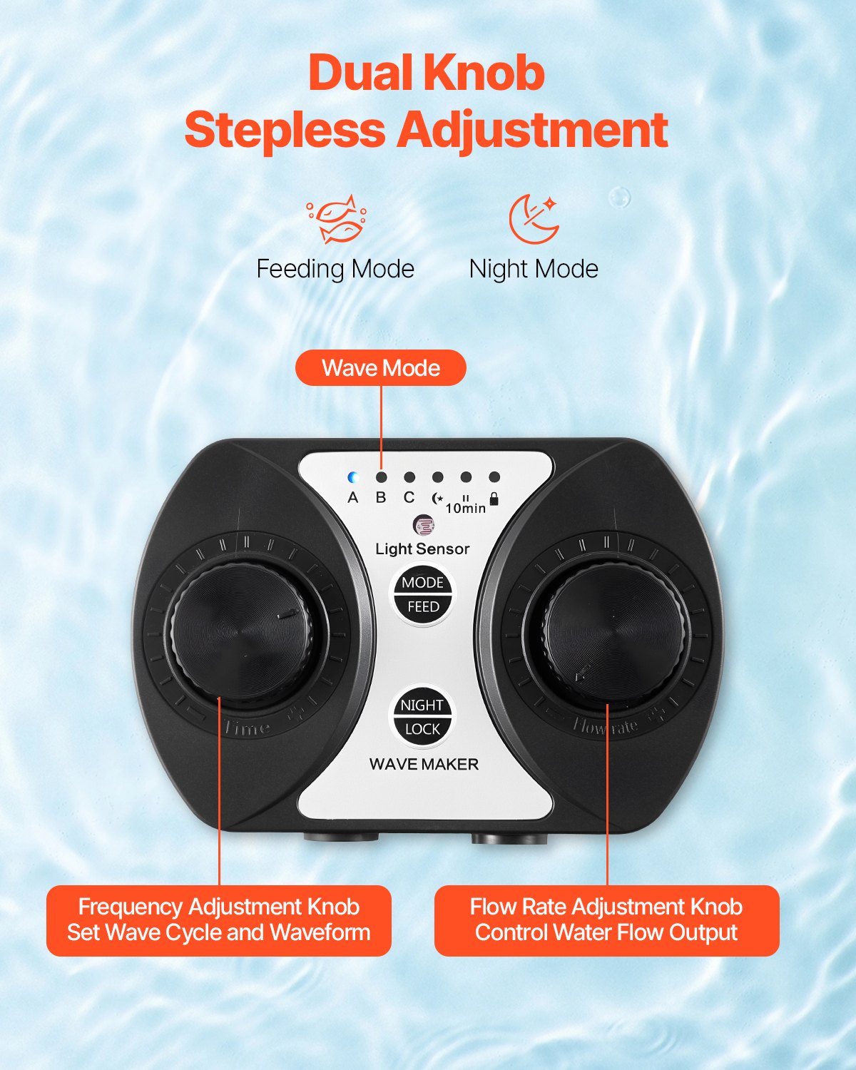 Generador de Olas para Acuario con Controlador, Bomba de Cabezal 10W DC 24V con Base Magnética — imagen 5