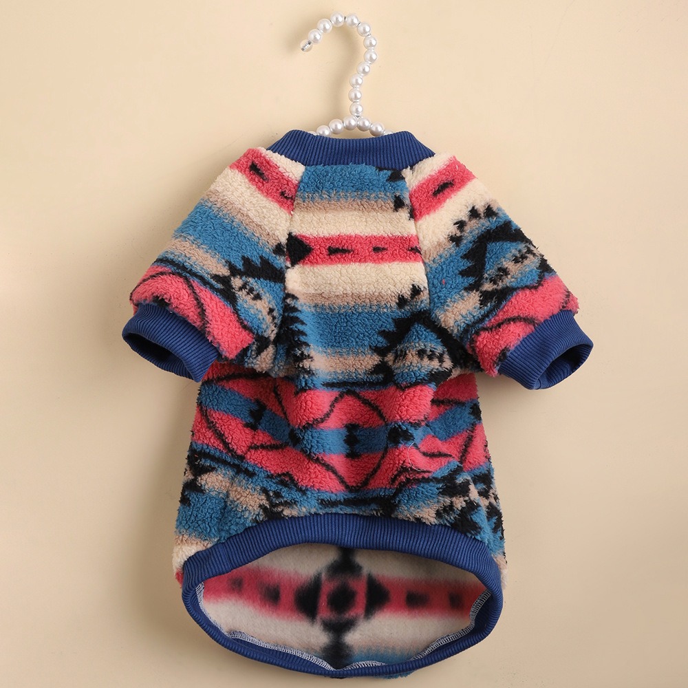Dog Clothes Autumn And Winter Ins Cat Clothes Cute Stripes Plush Sweater Source Pet Clothes — image 5