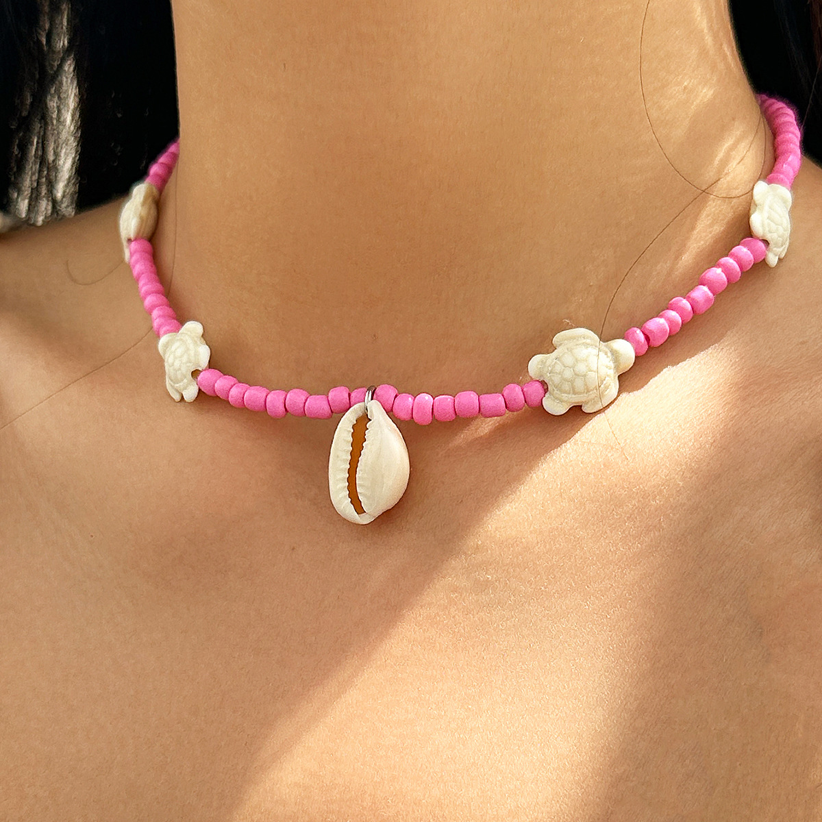 Collar de mariposa de viento para cuello, collar de concha del océano, collar estrella de mar versátil — imagen 13