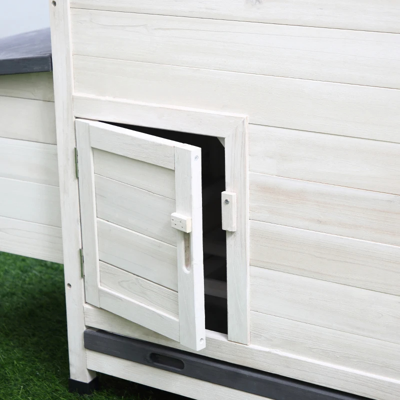 Chicken Coop Wooden Chicken House Rabbit Hutch Poultry Cage Hen Pen With Nesting Box, Ramp, Run — imagen 13