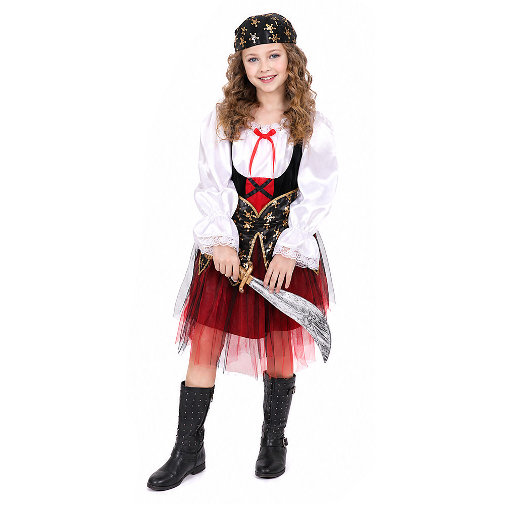 Disfraz de Pirata Caribeño para Niñas: Vestido de Capitán Jack Sparrow para Halloween — imagen 3