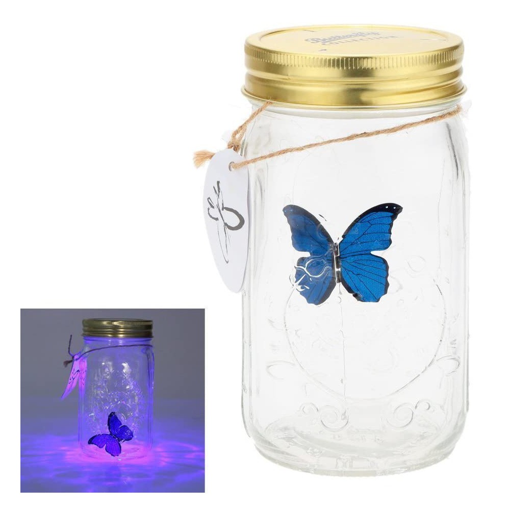 Creative Gift Super Butterfly Creative Simulation Butterfly Glass Decorative Butterfly Jar Butterfly Jar — image 1