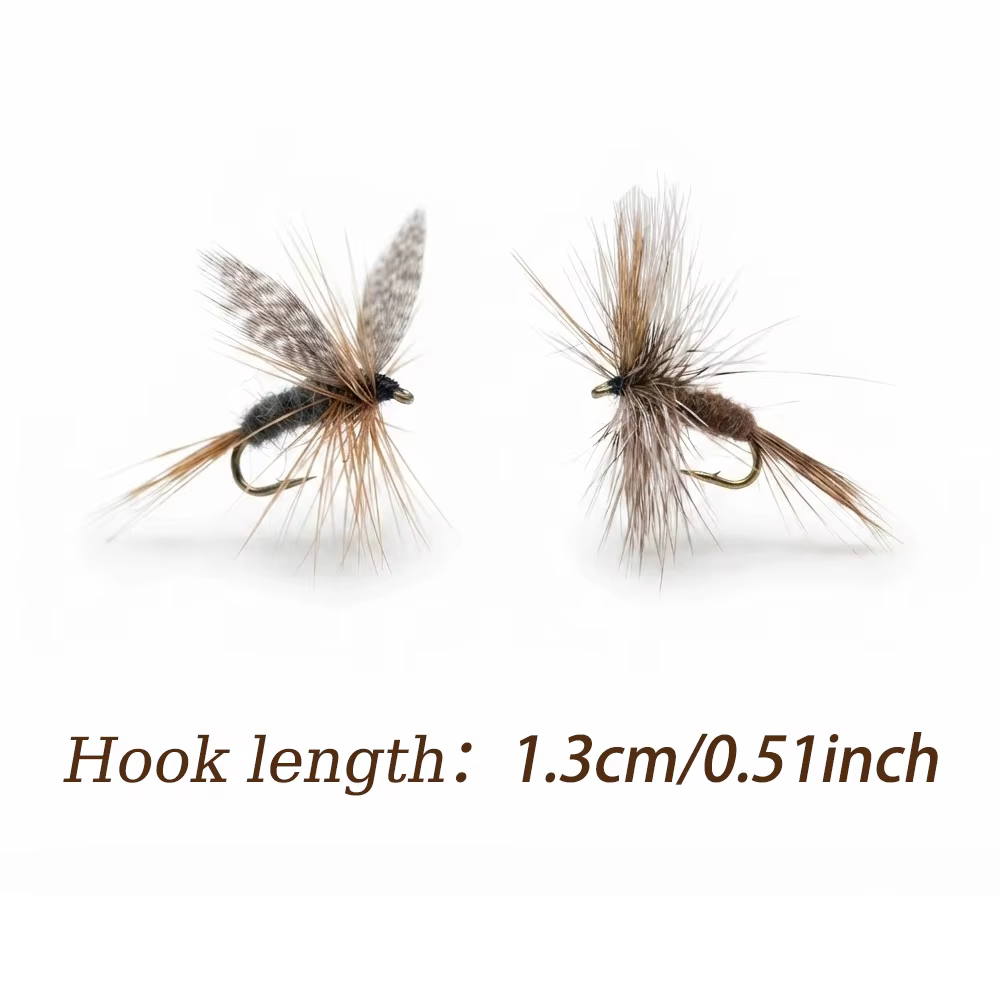 6/12pcs Outdoor Simulation Fly Fishing Lures Set, Artificial Feather Baits, Stream Freshwater Trout and Minnow Fishing Lures — image 3