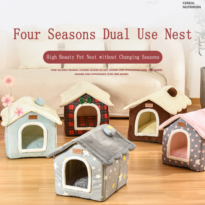 Nido para Mascotas de Tres Estaciones, Universal para Gatos y Perros, Limpiable y Removible — imagen 1