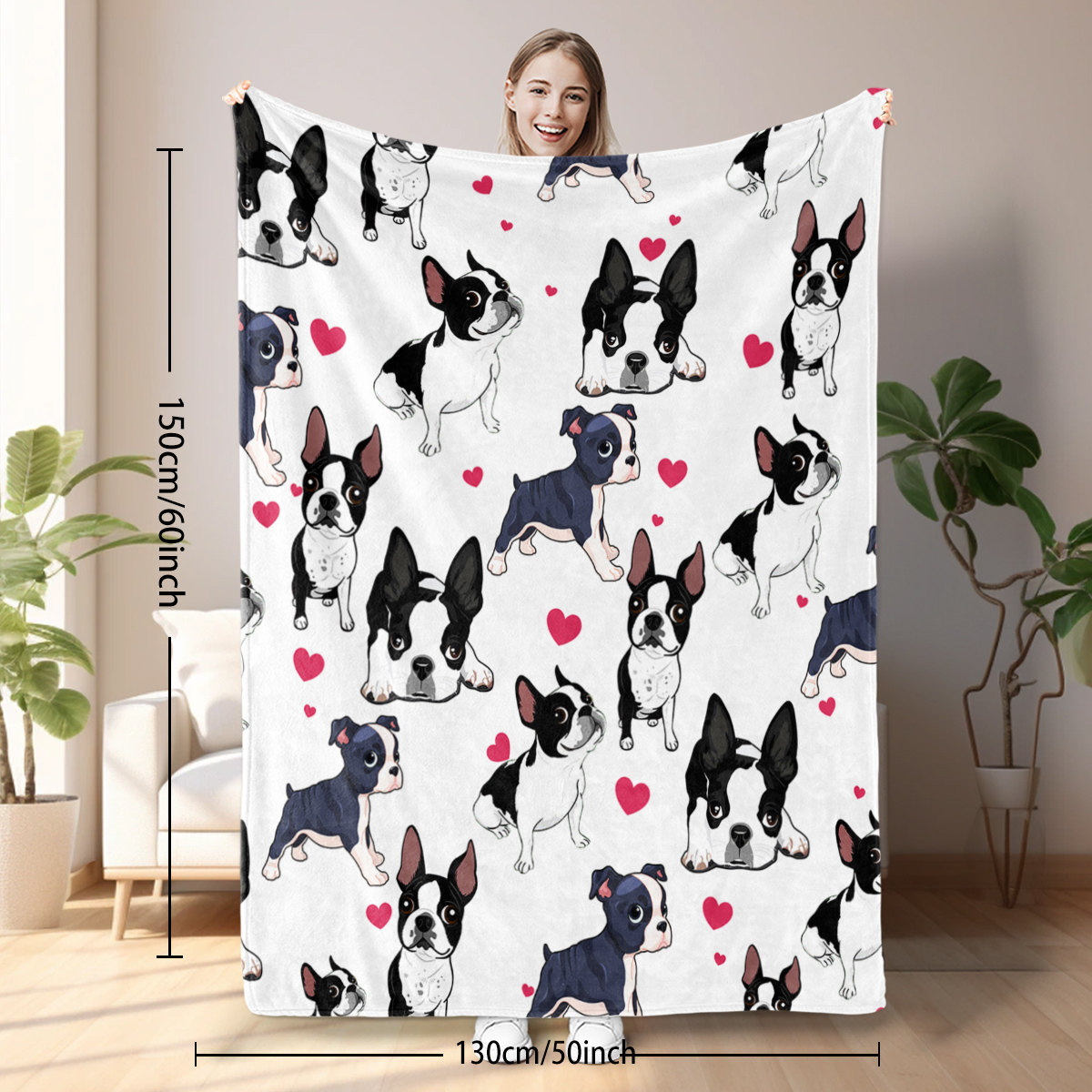 Manta de Forro Polar para Perro - Suave, Acogedora, Ligera y Cálida, Tipo Franela para Sillón, Cama, Sofá y Decoración de Sala - Perfecta para Acurrucarse en Días Fríos, 75x100cm, 130x150cm, 150x200cm — imagen 6