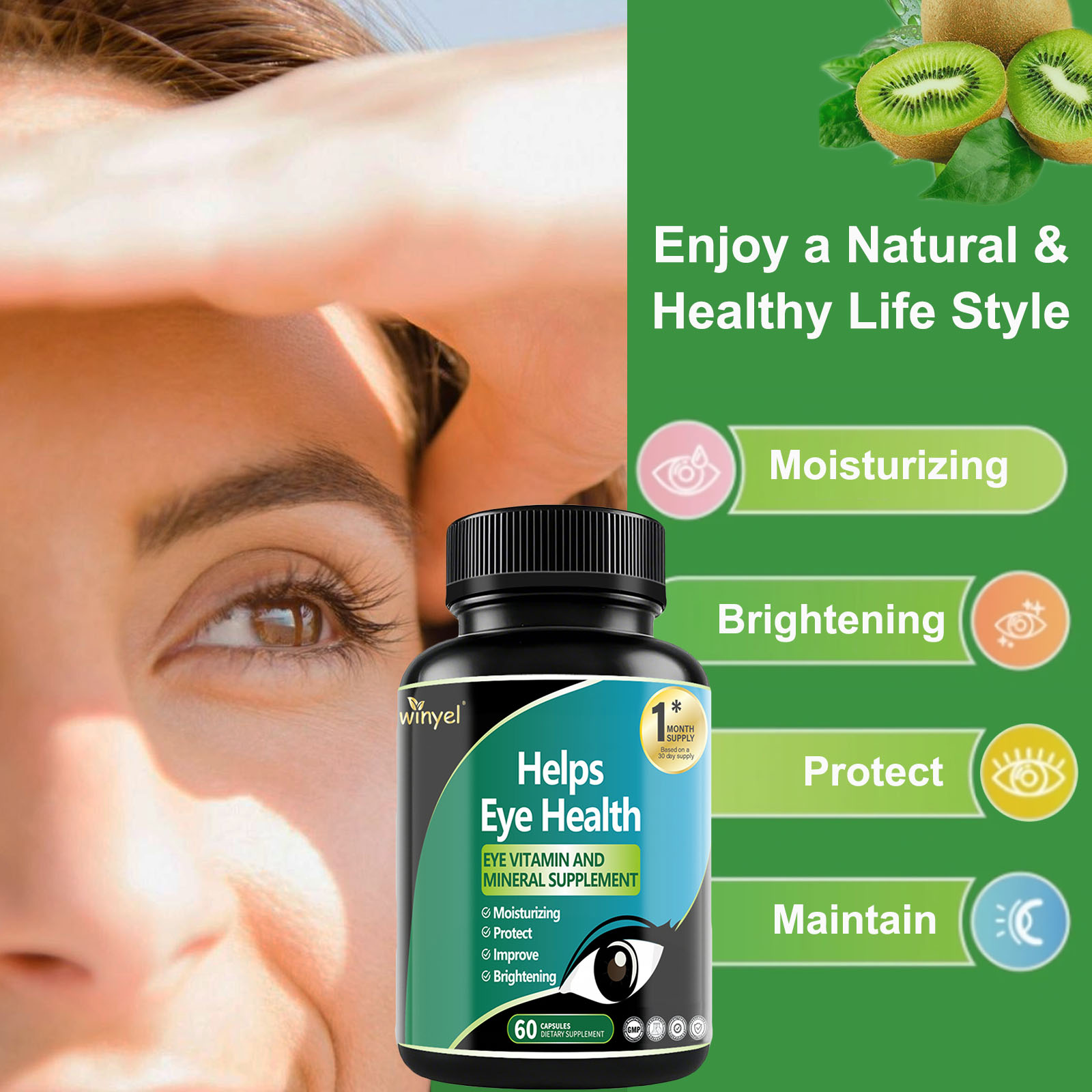 Lutein Eye Supplement - Vitamins, 30-Day Supply For Vision Clarity & Blue Light Protection, Retinal Health For Youngsters & Adults — image 5