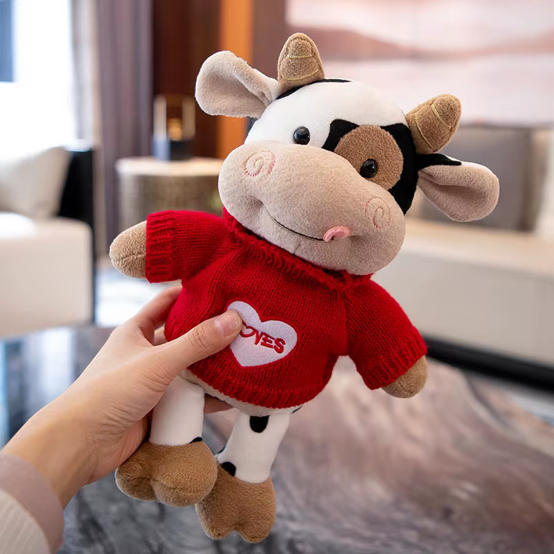 Muñeca de vaca adorables de Hot Toys - Vacita de peluche para niños, regalo de Año Nuevo y cumpleaños femenino — imagen 4