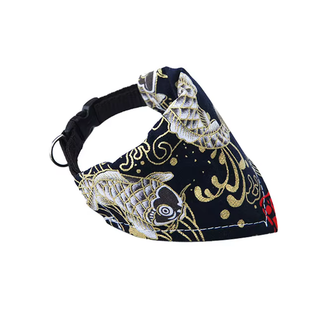 Pawstrip 6 Patterns Pet Dog Bandana Adjustable Small Dog Collar Scarf Soft Cotton Linen Cat Collar XS-XL — image 12