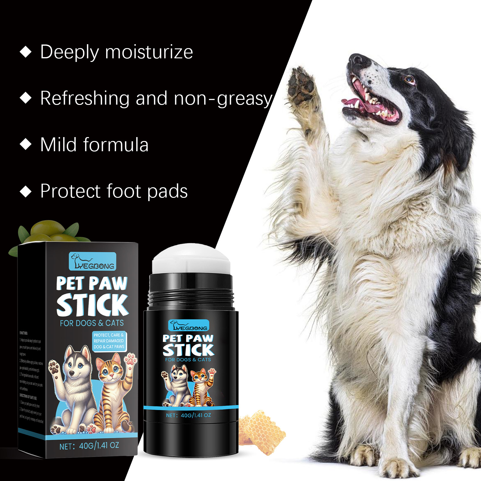 Yegbong Cat And Dog Paw Ball Cream Moisturizing Paw Care Pet Foot Moistening Anti-Cracking Soft Foot Paw Care Cream — image 5