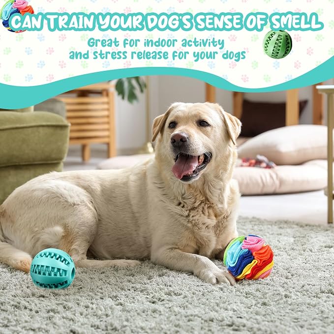 3-Piece Puppy Chew & Snuffle Toy Set With Treat Balls, Interactive Foraging Training Toys For Small And Medium Dogs — image 5