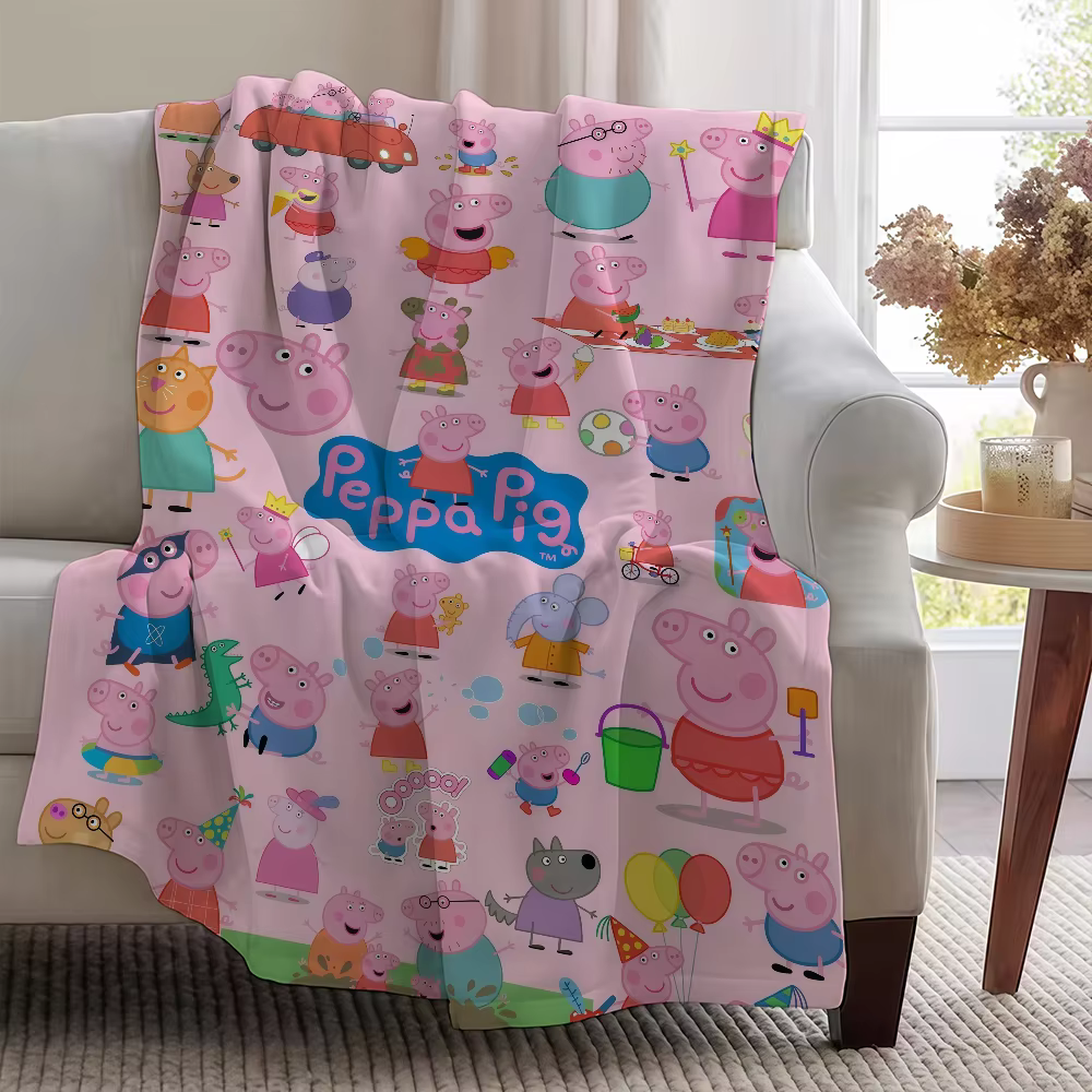 P-PeppaS-ES Blanket Throw Super Cosy Plush Living Room Sofa Couch Childish Birthday P-PigS Gifts — image 3