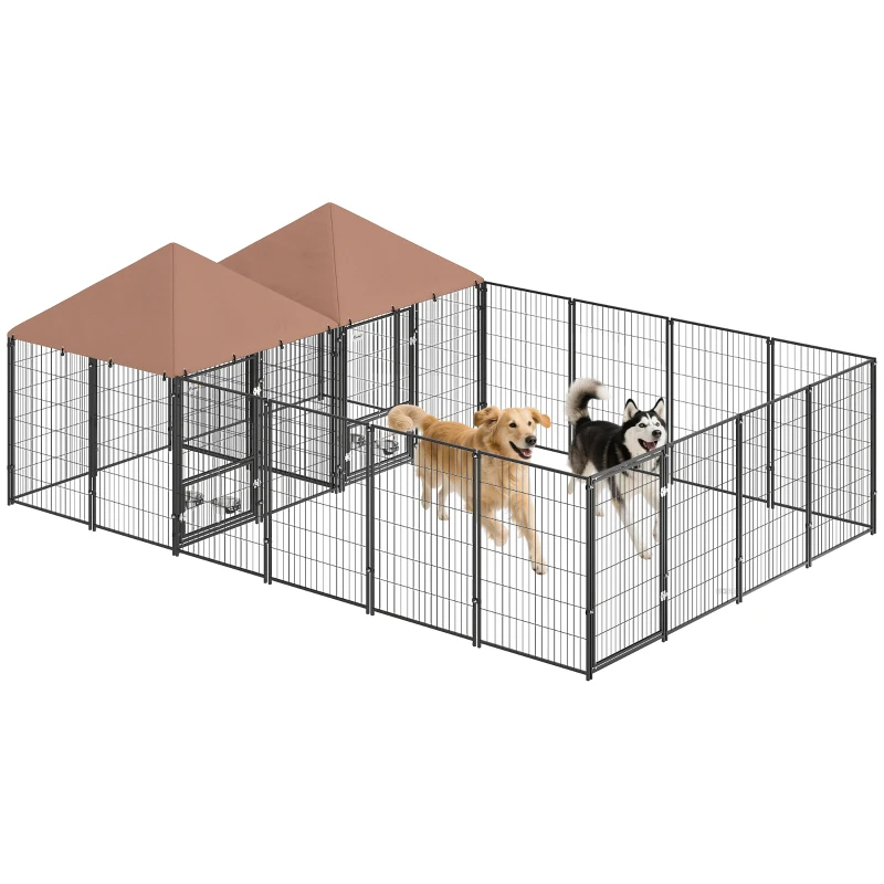 Casa para Perros al Aire Libre Grande con 2 Habitaciones, Comidas Rotativas y Altura Ajustable, Envíos de Paquetes Diferentes - Atención a las Dimensiones y Peso en los Detalles — imagen 6