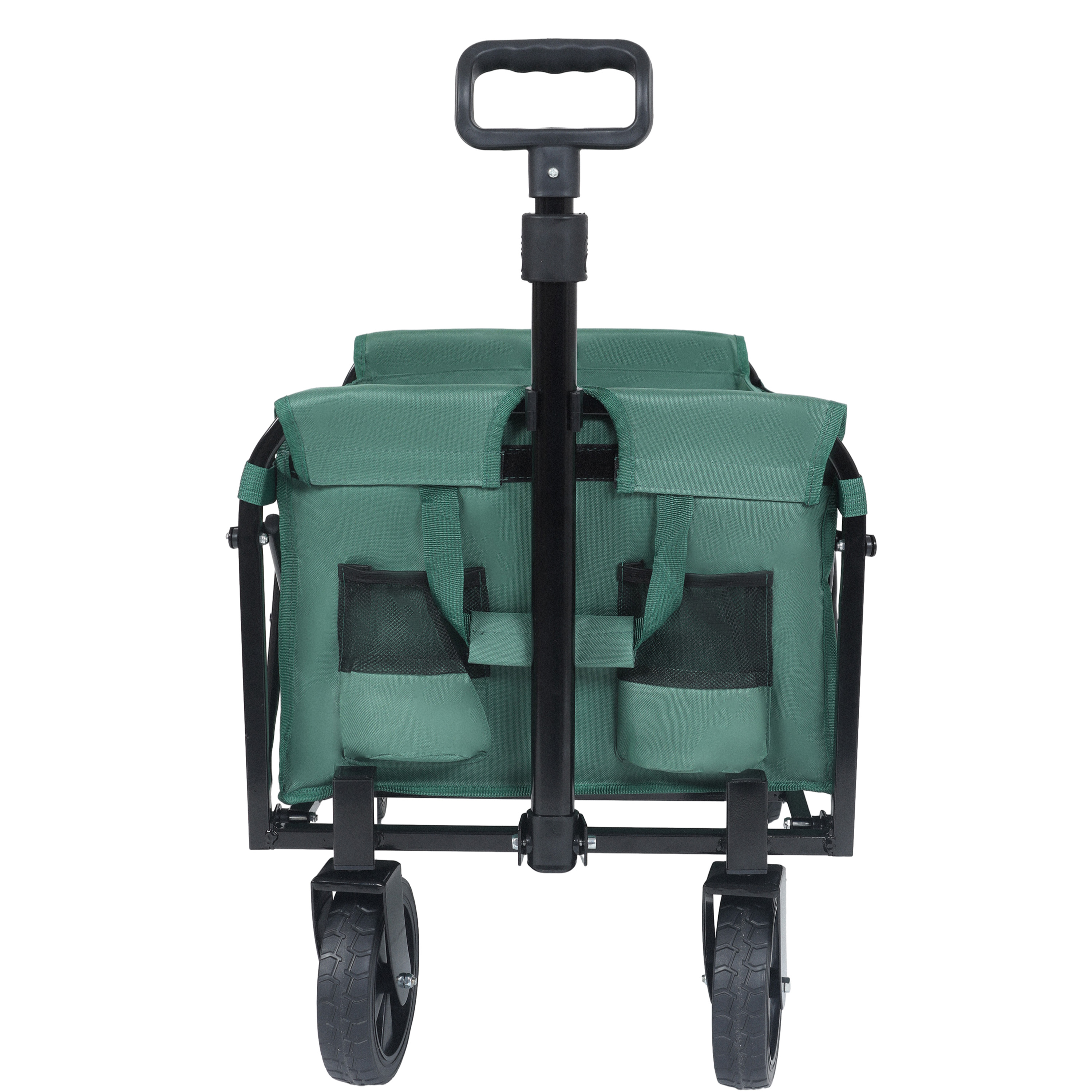 Carro de Compras Expansible con Dos Capas - Transporte para Camping, Tiendas, Deportes y Pesca que Soporta 225lb Verde — imagen 4