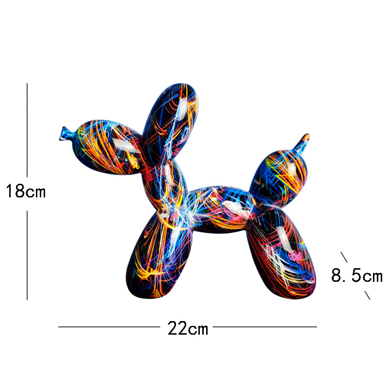 Balloon Dog Resin Ornaments Creative European-Style Home Living Room Soft Furnishing Crafts Desktop Decorations — image 9