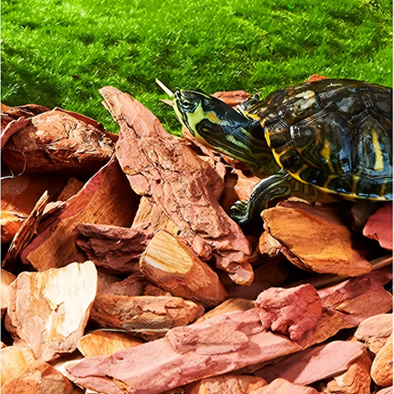 Manta de corteza de pino para reptiles que escalan: hidrata y desodoriza, ideal para tortugas terrestres, lagartos, serpientes y hábitats forestales — imagen 2