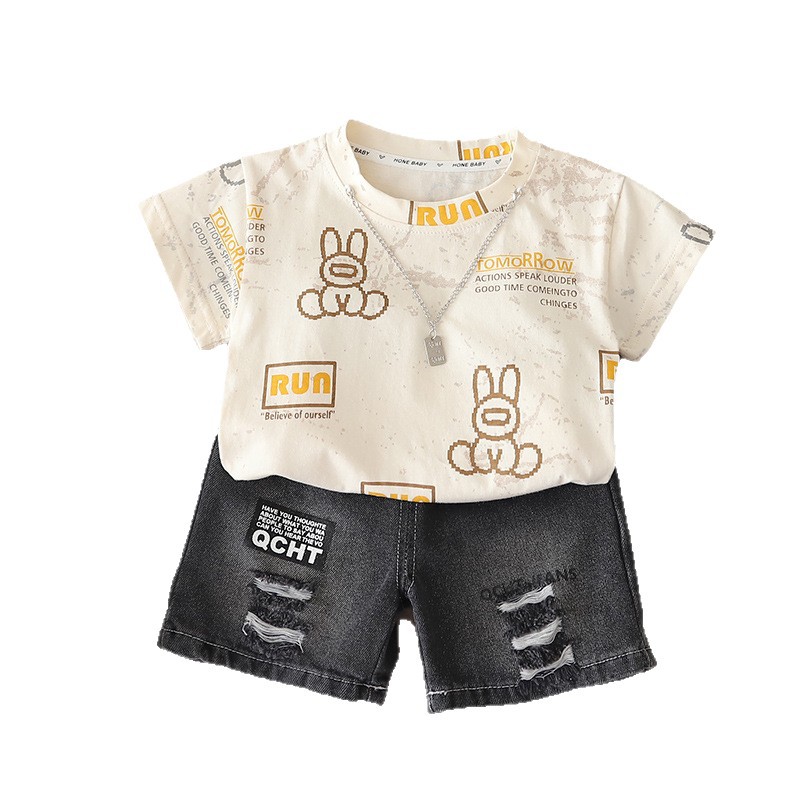 Conjunto de verano casual para bebés con diseño de conejo — imagen 6