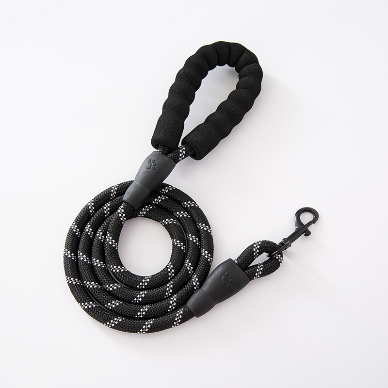 Cuerda de nylon con mango de espuma, collar de perro y cadena — imagen 9
