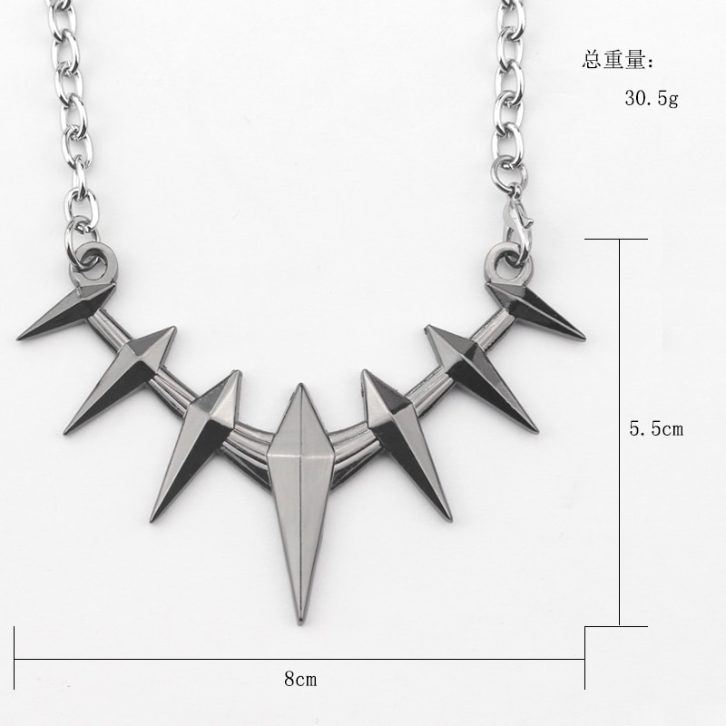 Collar de Pantera Negra Marvel - Pendiente para Hombre de Cadenita Metálica — imagen 3
