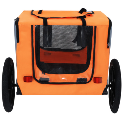Utdoor Heavy Duty Collapsible Pet Bike Trailer With 16-Inch All Terrain Wheels & Universal Hitch Foldable Dog Cargo Carrier Cart For Bicycles — image 16