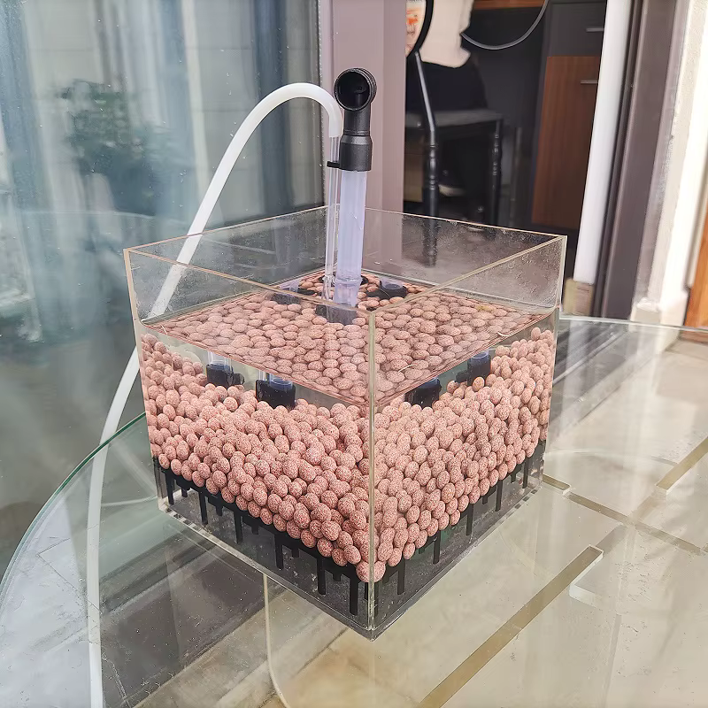 Sistema de Filtro Acetato Transparente para Camarones y Pez, Caja Cuadrada UGF para Acuario con Pasto de Agua — imagen 3