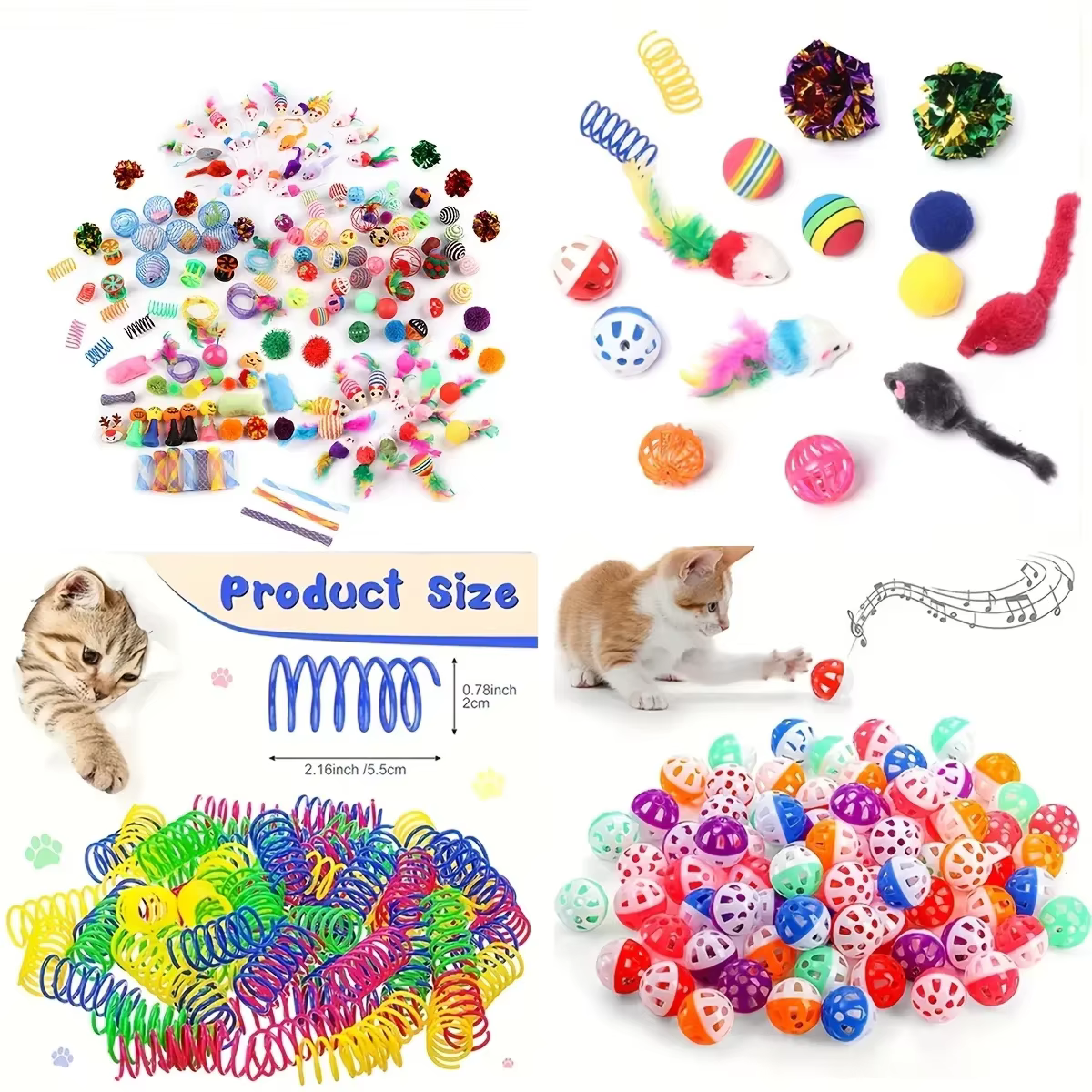 100 Styles Mixed Pet Toy Set, Random Assorted Interactive Cat & Dog Toys, Variety Chew Squeaky Play Toys for Small Pets — image 5