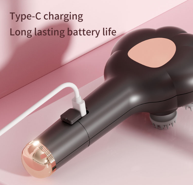 Cat Paw Air Cushion Massage Comb, Portable Kneading Hair Brush with Cleaning Function, Practical Gift — image 6
