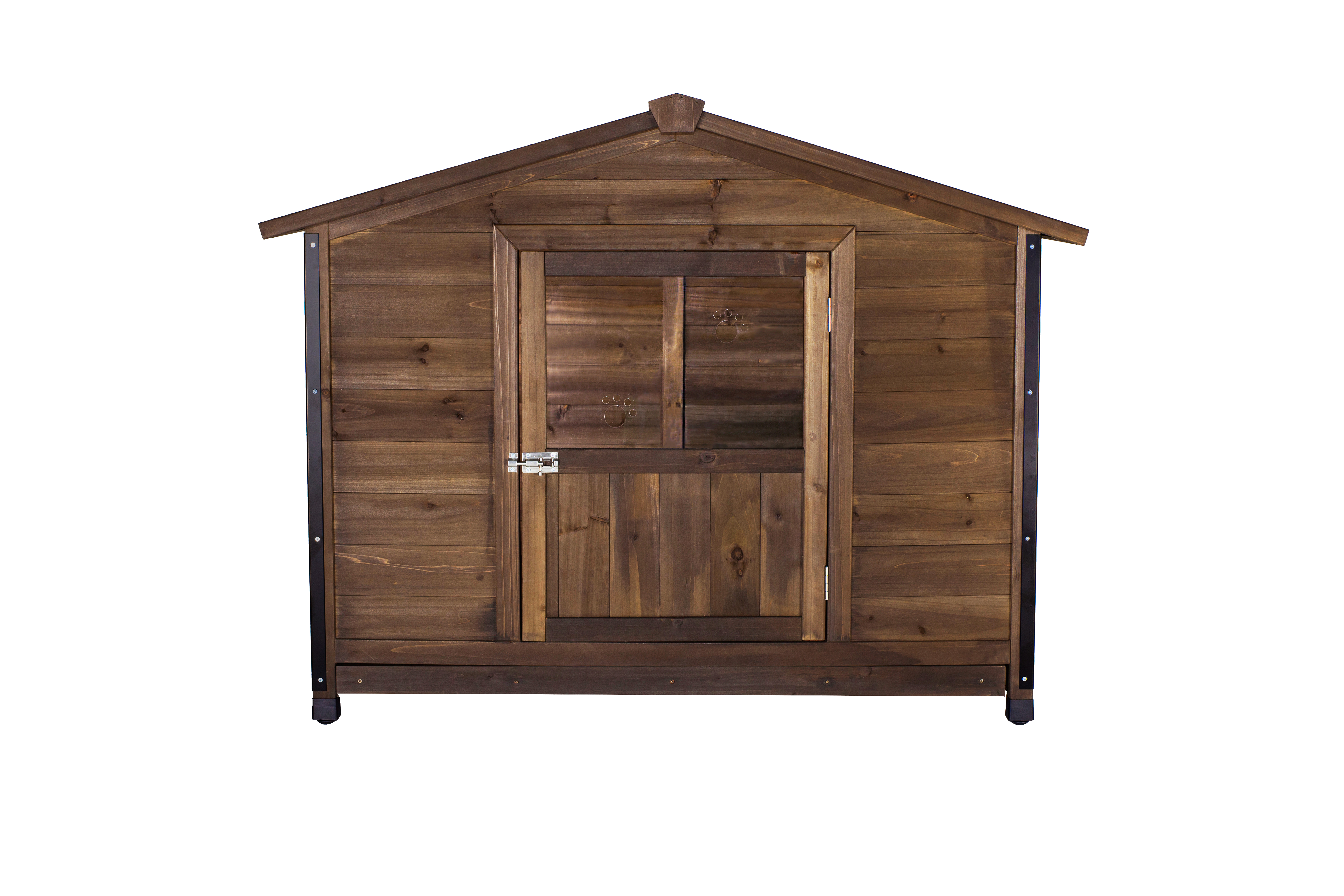 Casa de Perro Única con Estructura de Hierro, Estilo Casa de Madera Externo Grande en Forma de Cabina — imagen 9