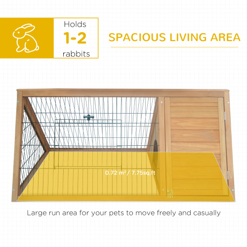 Wooden A-frame Outdoor Rabbit Cage Small Animal Cage — image 4