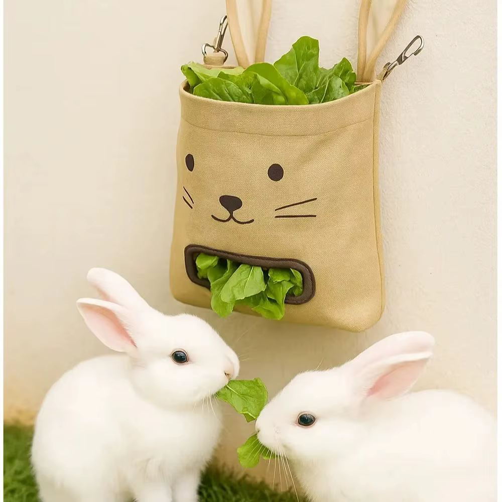 Nueva Bolsa de Alimento para Conejo en Forma de Saco de Paja Colgante, Paquete Completo de Raciones con Múltiples Colores Disponibles, Suministros para Pequeños Animales — imagen 4