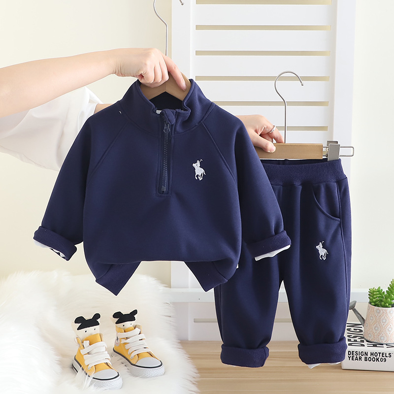 Toddler Boys Girls Letter Horse Print Sweatshirt Two-Piece Set Spring Autumn — imagen 9