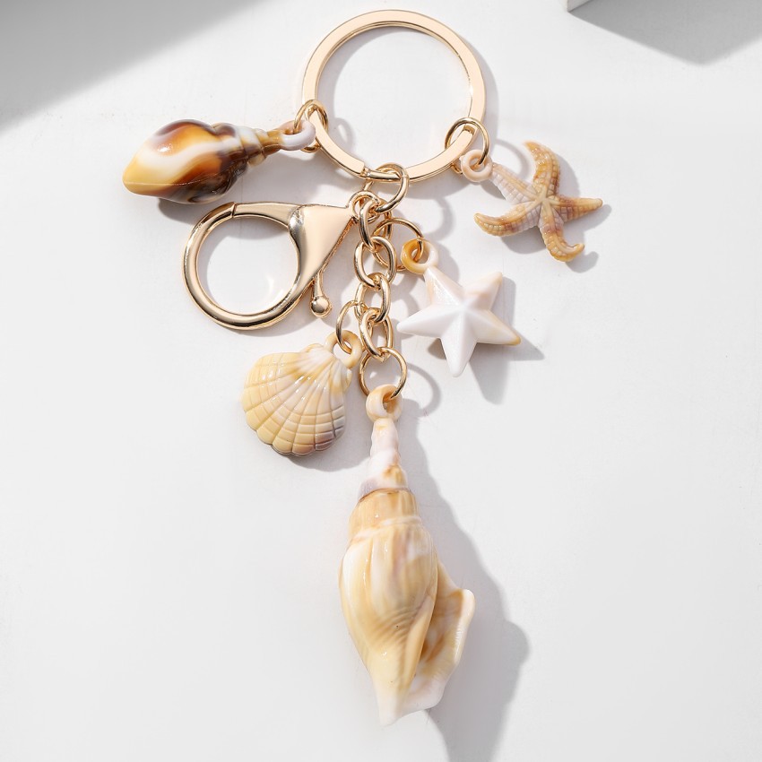 Pulsera con Concha de Caracol, Estrella de Mar y Estrella de Cinco Puntos en Acetato — imagen 8