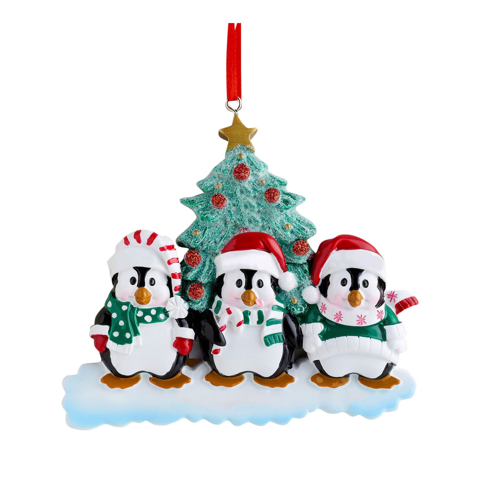 Resin Personality Christmas Gift Christmas Ornament Pendant Cute Penguin Family Decoration — image 13