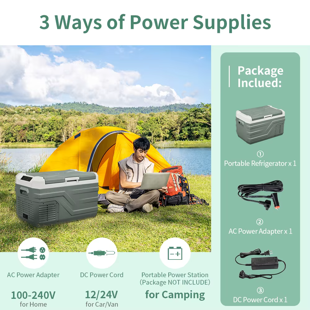 Alpicool NL 25L 35L 45L Car Refrigerator 12V Compressor Fridge Freezer 12/24V DC 100-240V AC Portable Cooler for Camping Travel — image 6