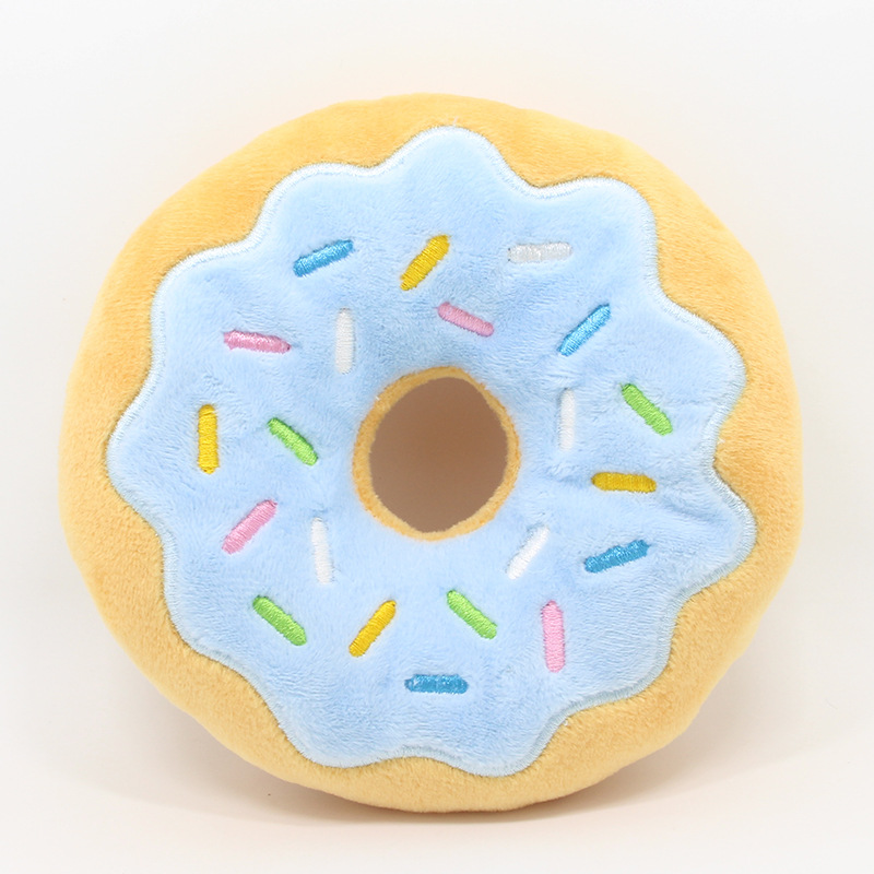 New Donuts Pet Plush Toys 15Cm Donuts Christmas Series Dog Voice Toys — image 6